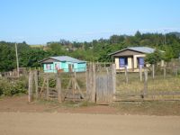 Mapuche homes in Temucuicui.