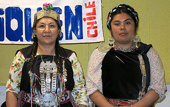 Flor Calfunao Paillalef, Embajadora Mapuche. Juana Cuante Catalán, Lonko Lof Pitriuco